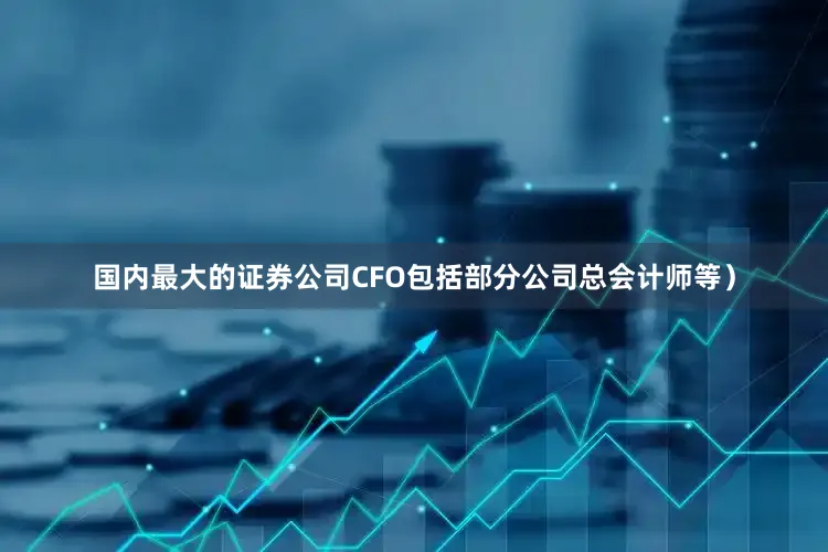 国内最大的证券公司CFO包括部分公司总会计师等）